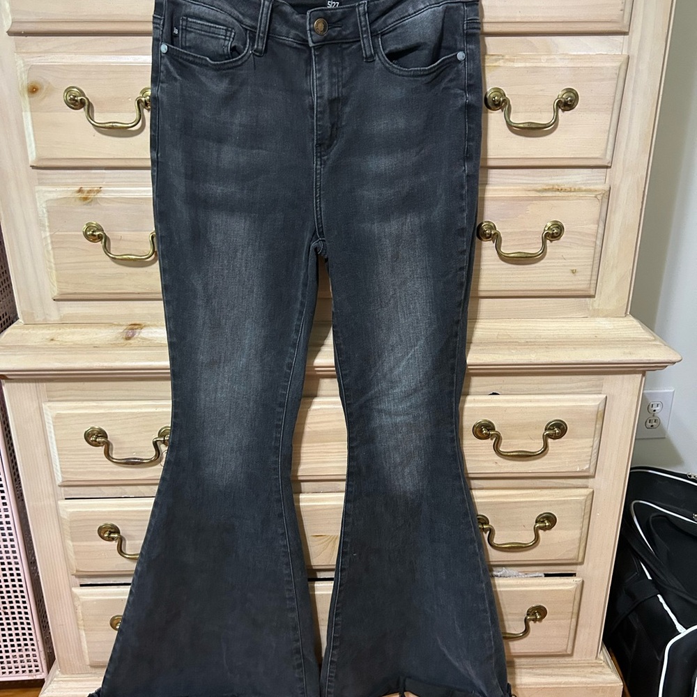 Judy Blue Black Flare Wide Leg Jeans